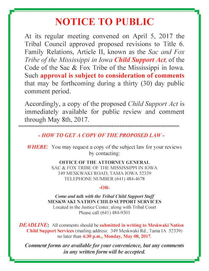 Proposed Changes To Title 6 (Child Support Act)