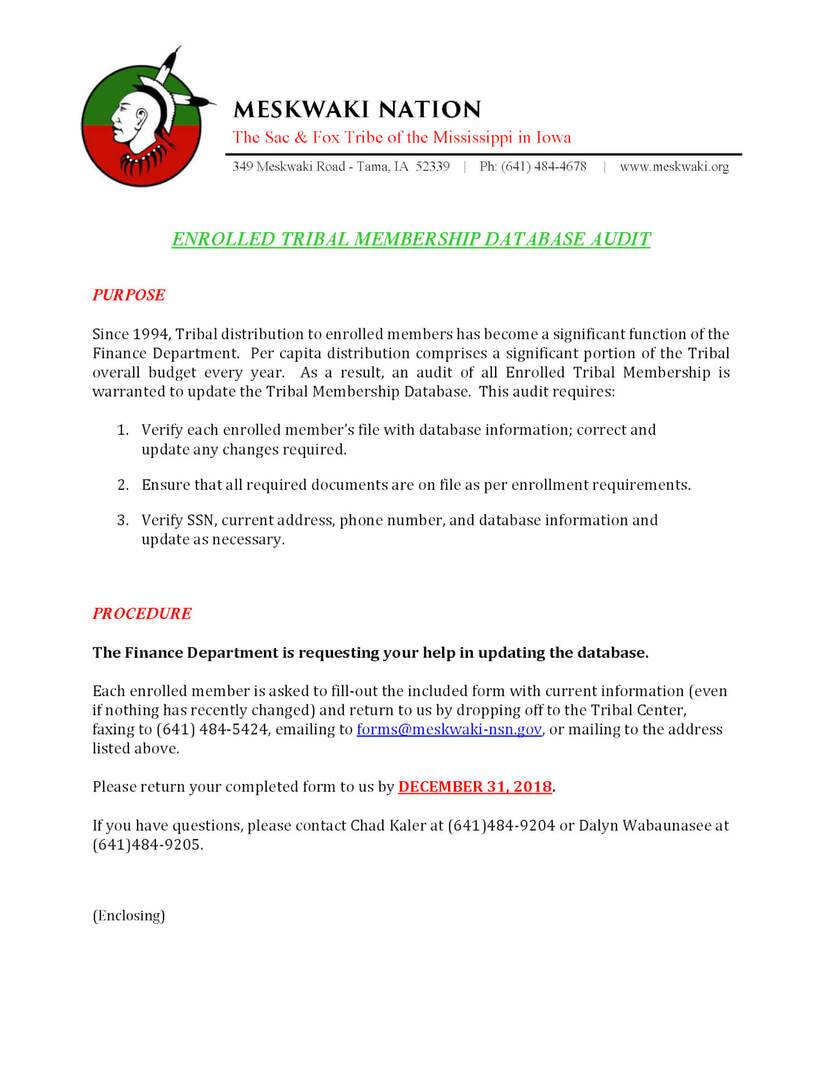 Address Forms Due