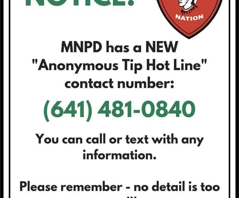 MNPD Has New Tip Line Number
