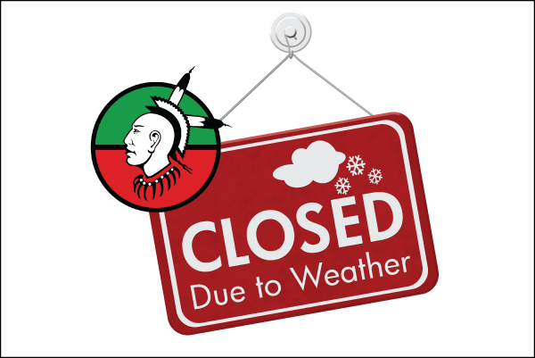 Due to Weather, Tribal Operations Closing on Wednesday, 1/30/2019
