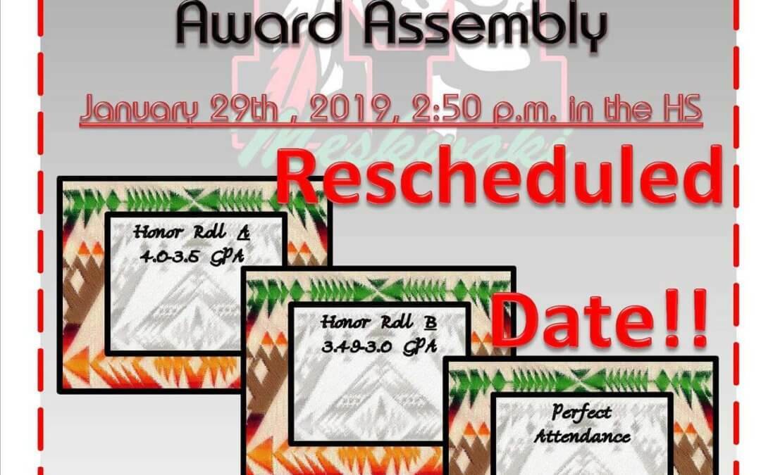 RESCHEDULED: MSS Academic Award Assembly