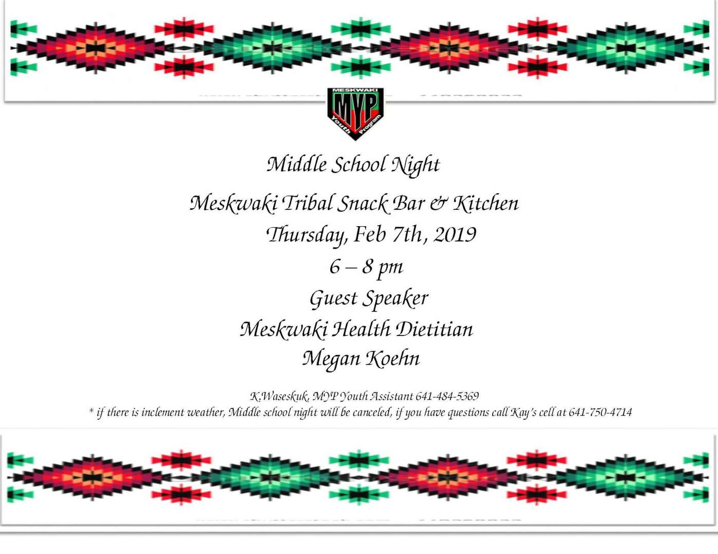 MYP Middle School Night