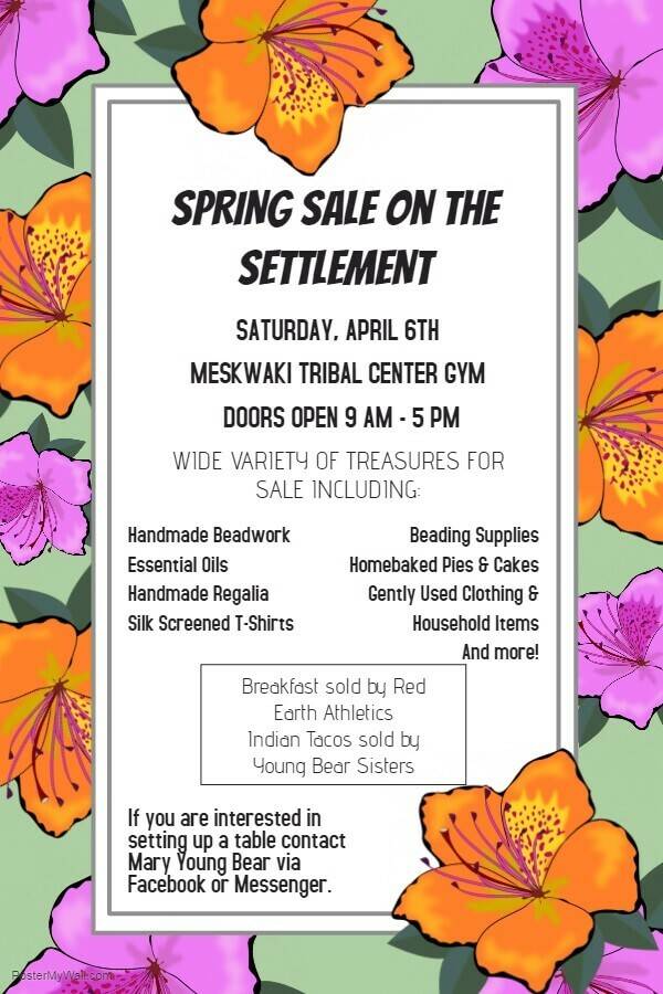 Reminder: Spring Sale on Saturday