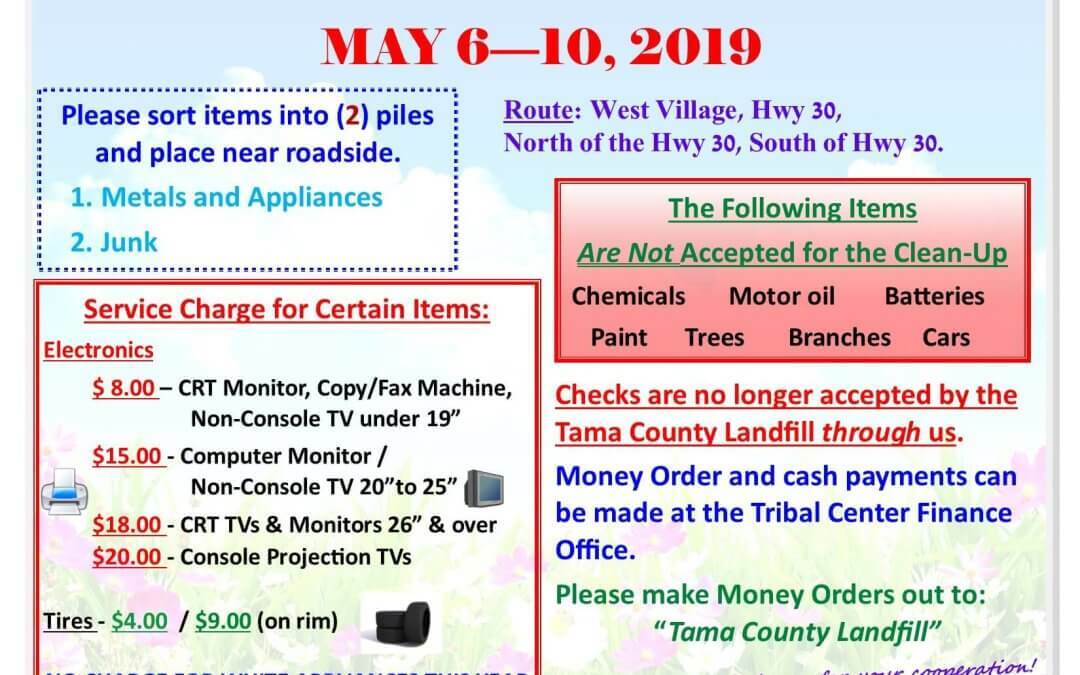 Spring Clean-Up Week May 6-10, 2019