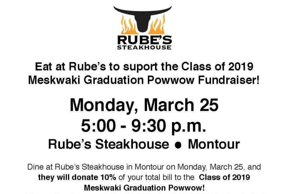 Benefit Night at Rubes for 2019 Graduation Powwow