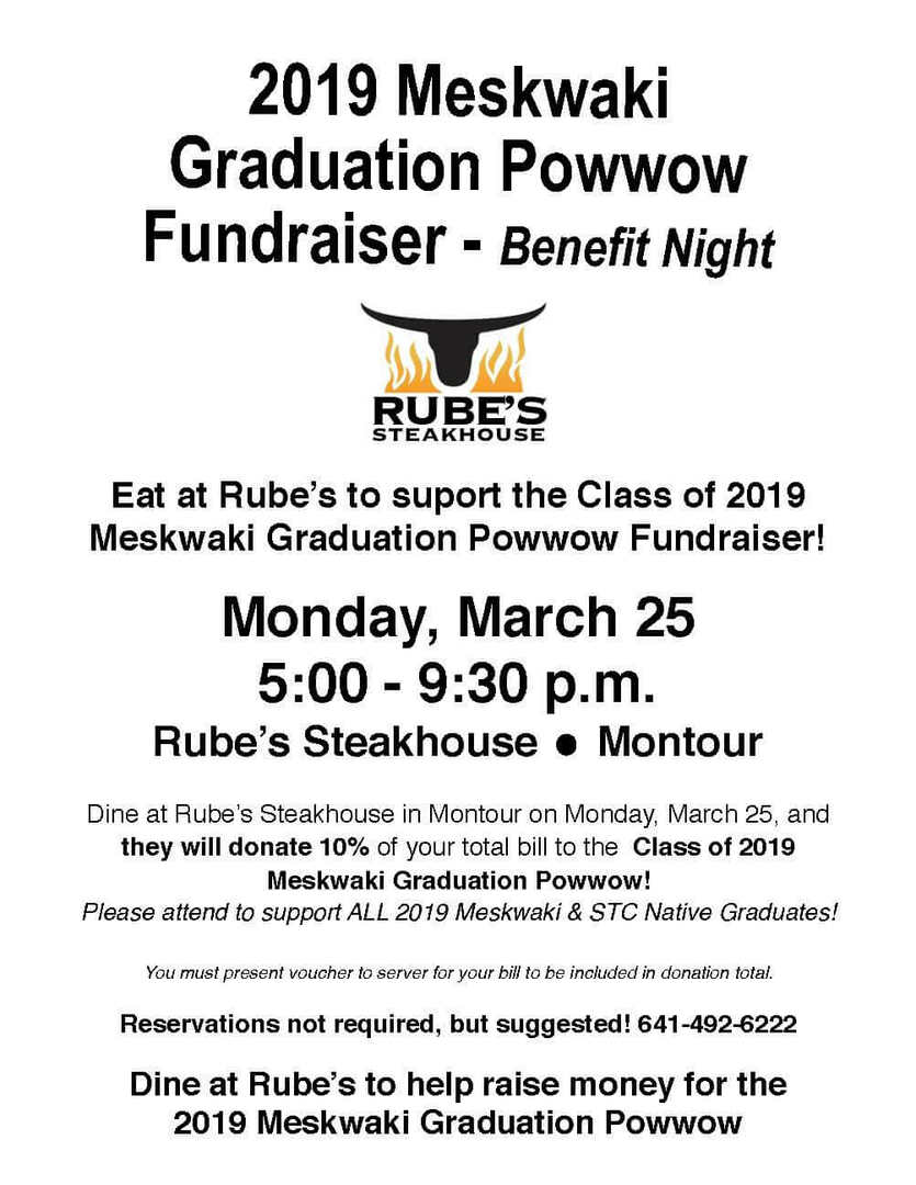 Benefit Night at Rubes for 2019 Graduation Powwow