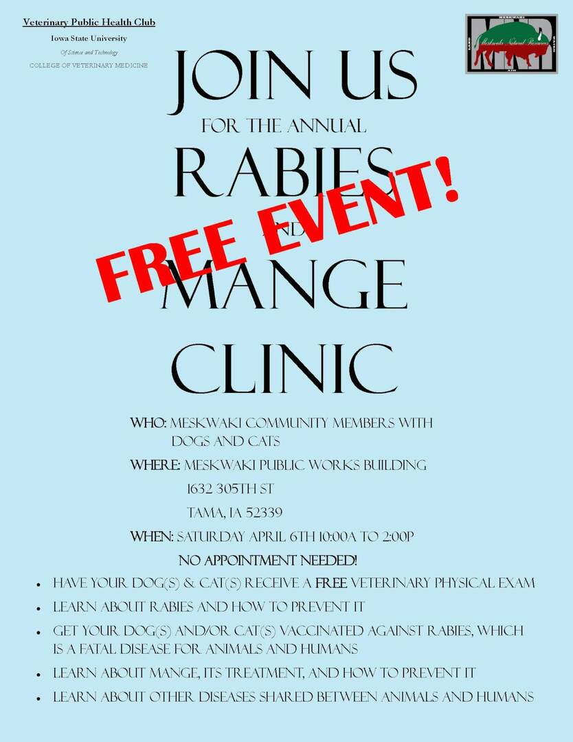 Free Rabies and Mange Clinic