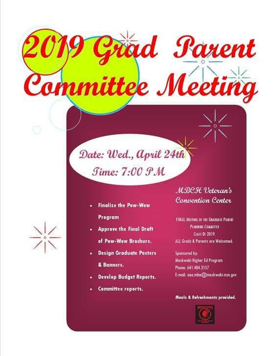 2019 Graduate Parent Committee Meeting