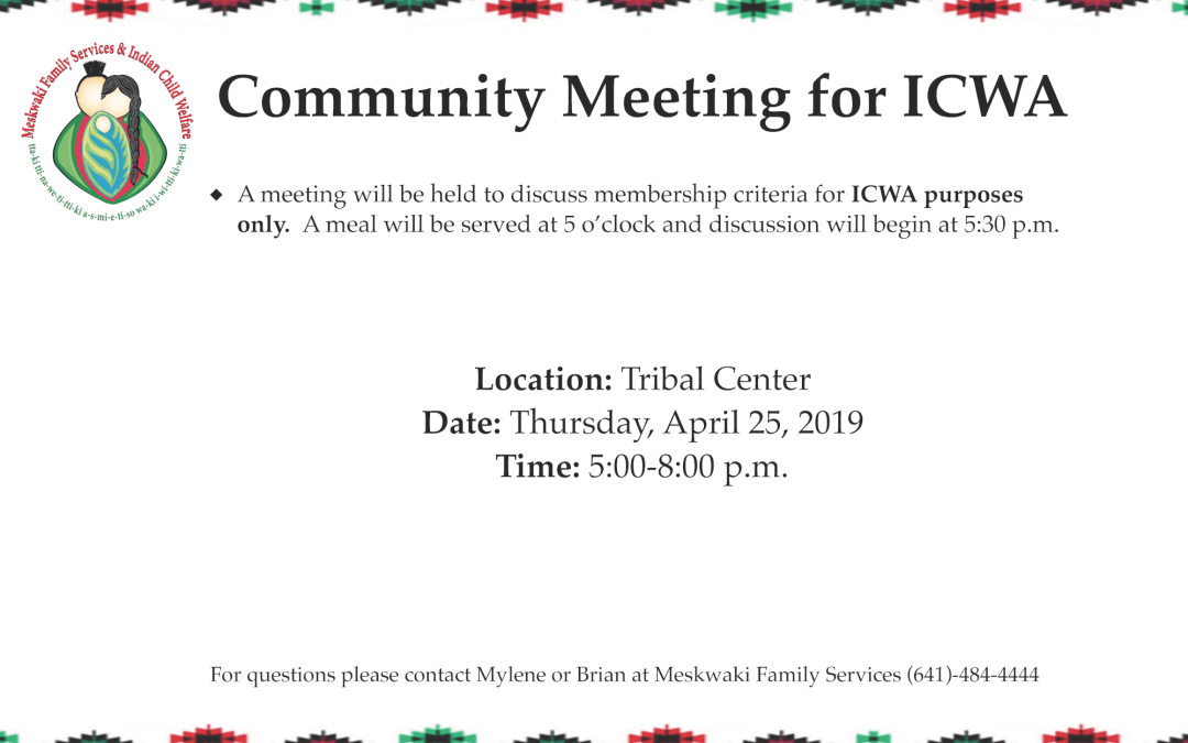 Today: ICWA Community Discussion