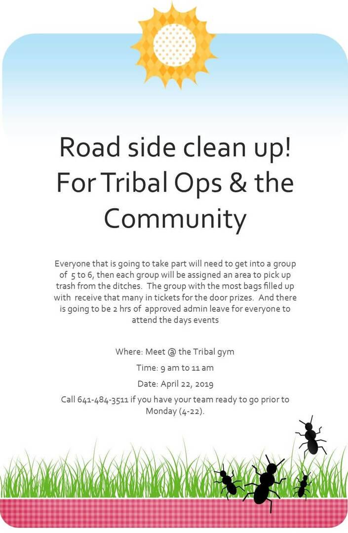 Earth Day Road Side Clean Up for Tribal Ops & the Community