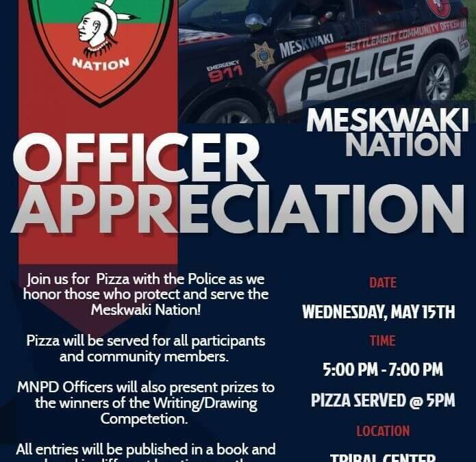 Officer Appreciation Pizza with the Police
