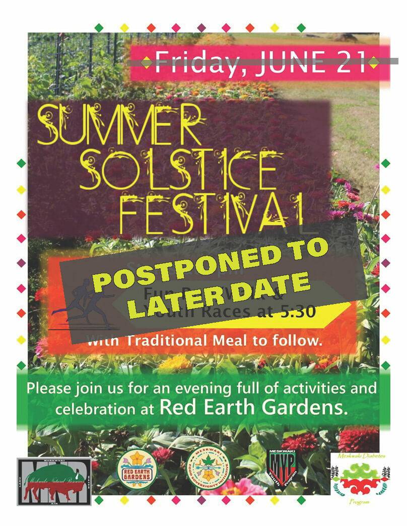 Summer Solstice Festival Postponed