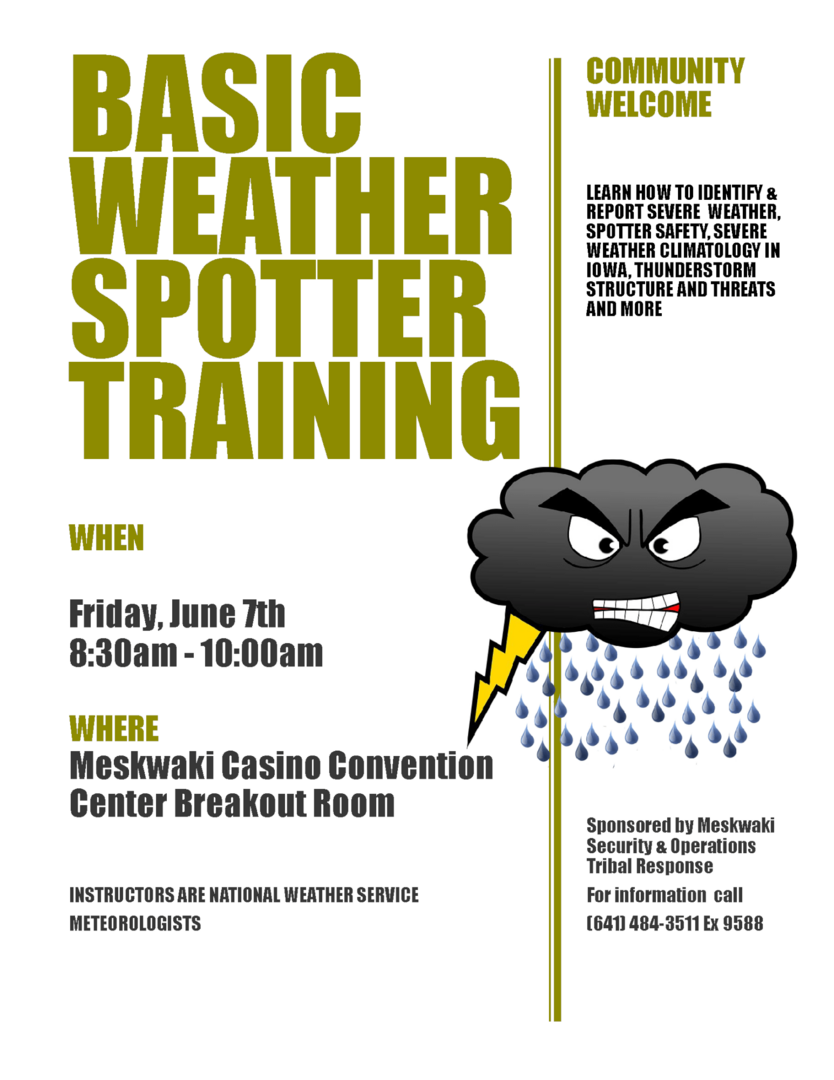 Basic Weather Spotter Training on Friday