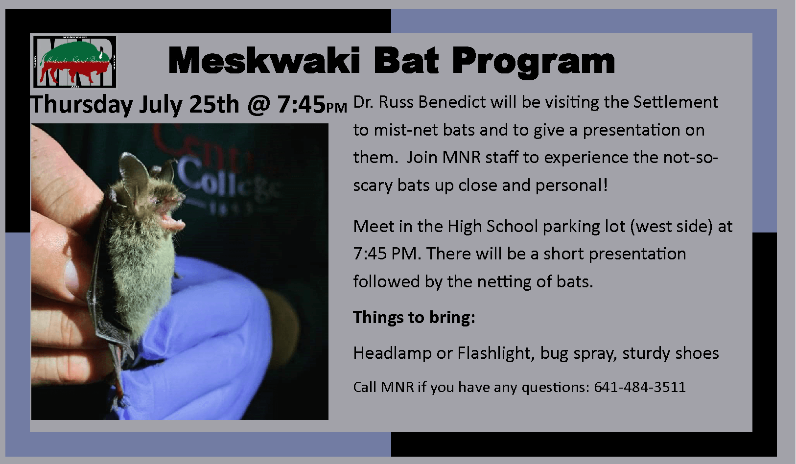 Tonight: Bat Presentation