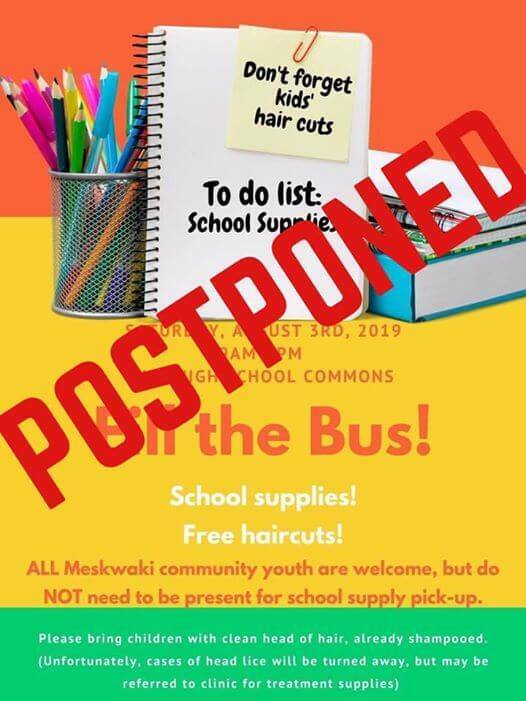 Fill the Bus Postponed