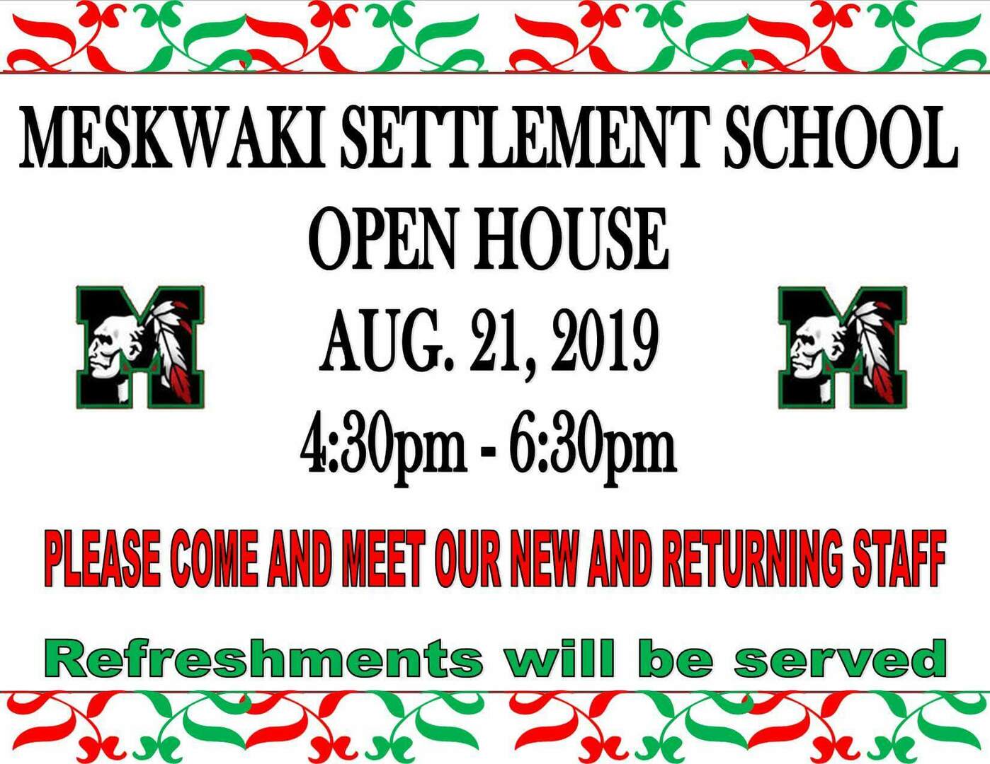Meskwaki Settlement School Open House