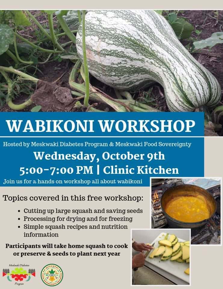 Wabikoni Workshop on Oct. 9th!