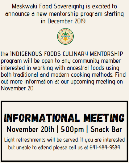 Culinary Mentorship Informational Meeting