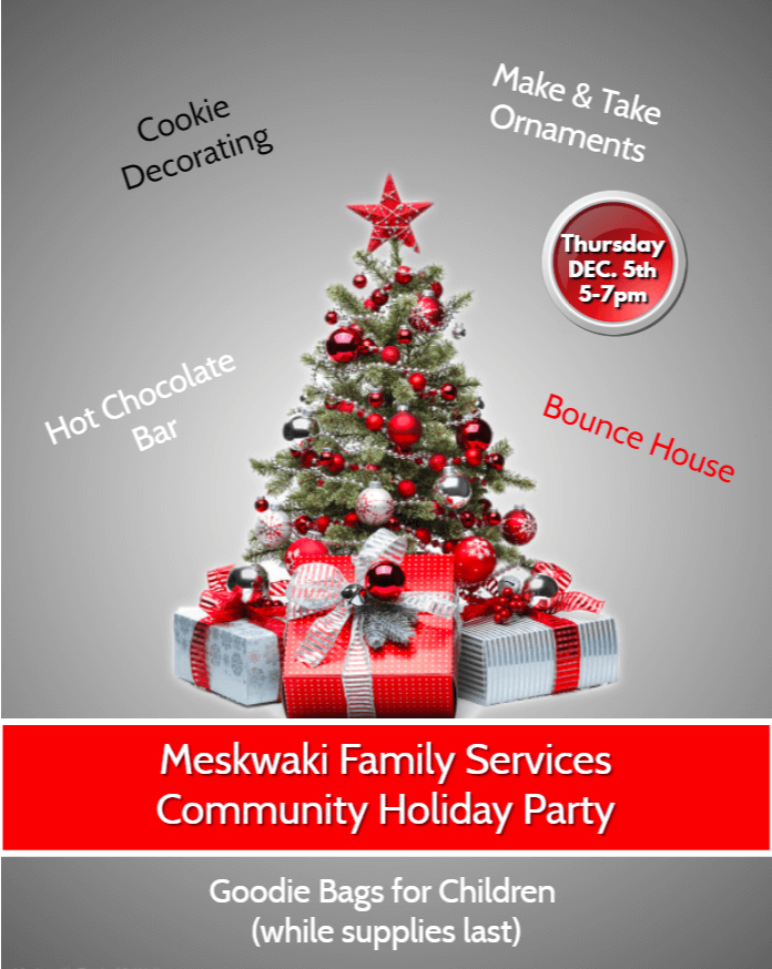 TONIGHT: Community Holiday Party Hosted by Meskwaki Family Services