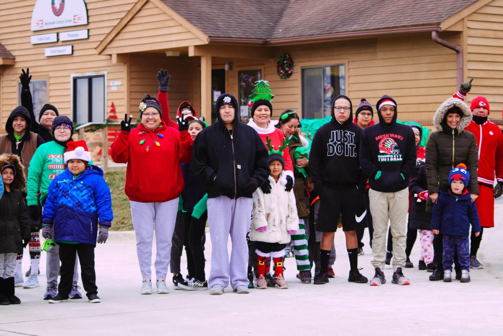Santa Dash sponsored by Meskwaki Juvenile Probation Dept.