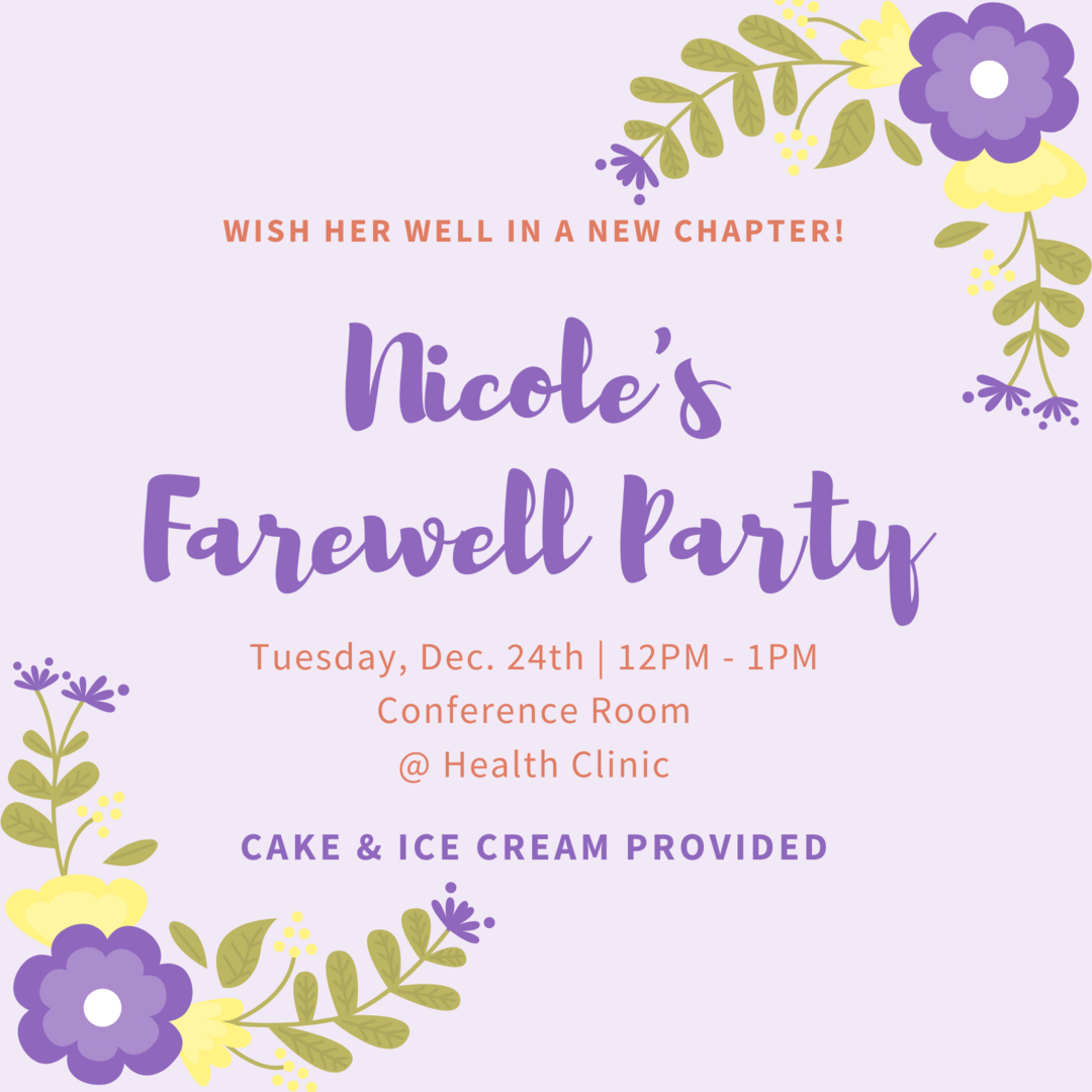 Nicole’s Farewell Party