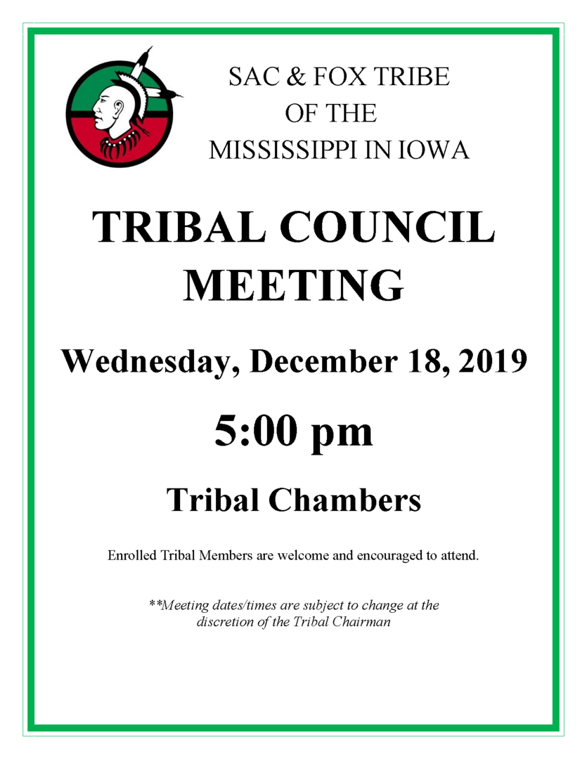 Tribal Council Meeting