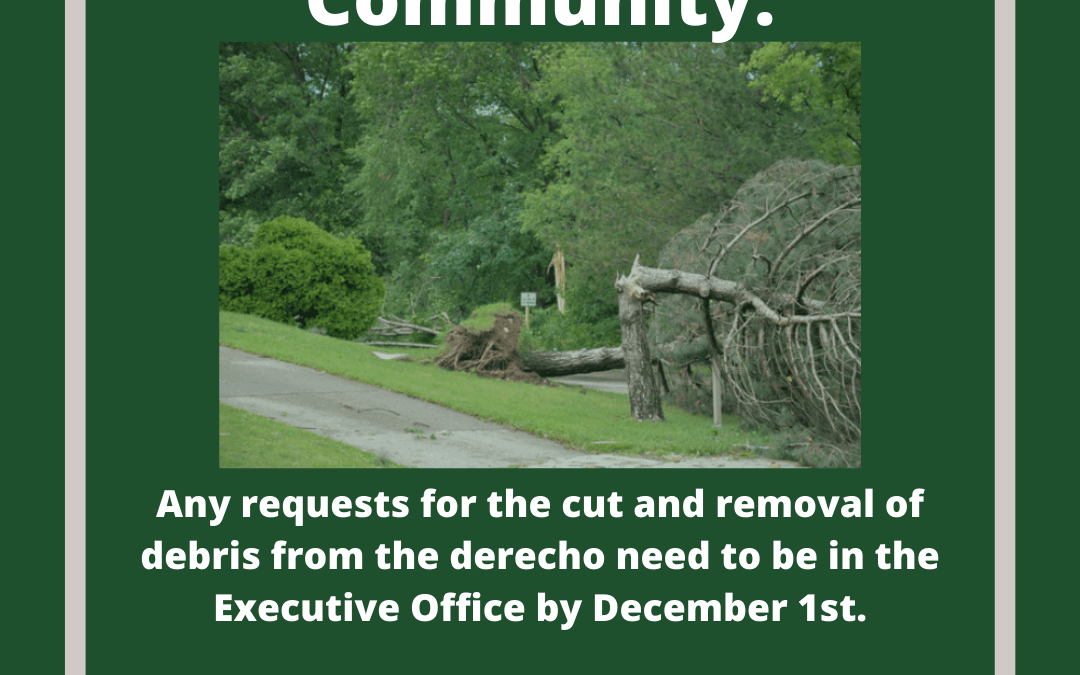 Final Call for Derecho Cut/Removal Requests