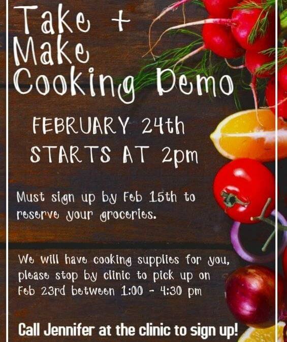 Cooking Demo Announced