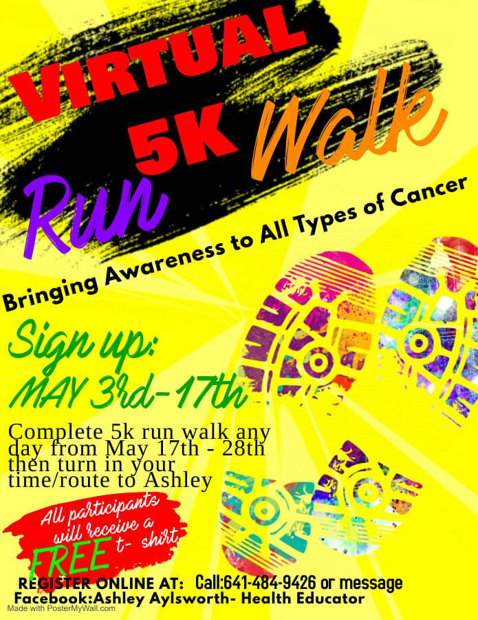 Virtual 5K Walk/Run to Bring Awareness to All Types of Cancer