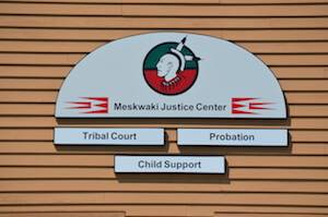 Sign for the Meskwaki Justice Center