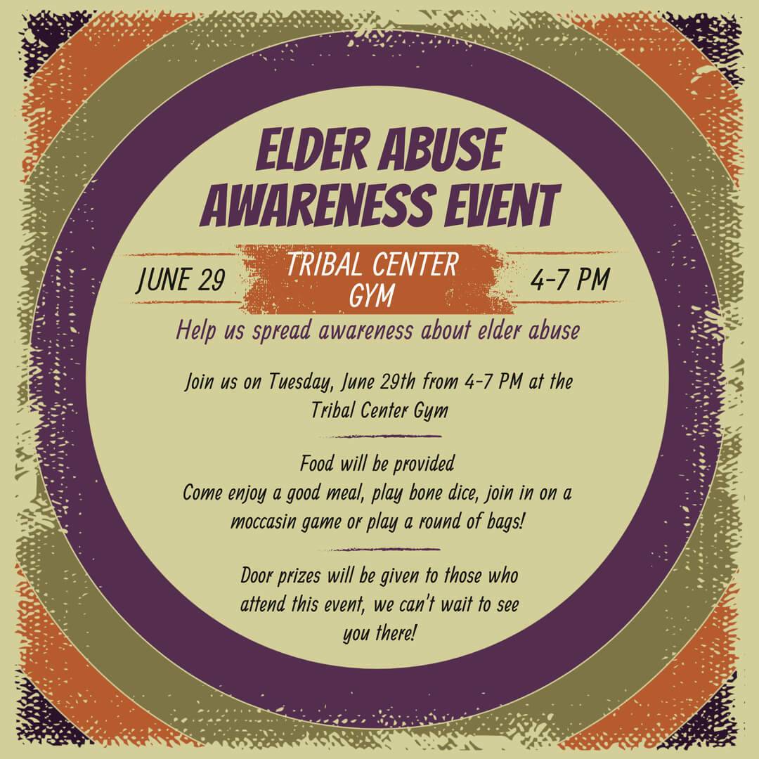 Flyer for the Elder Abuse Awareness Event