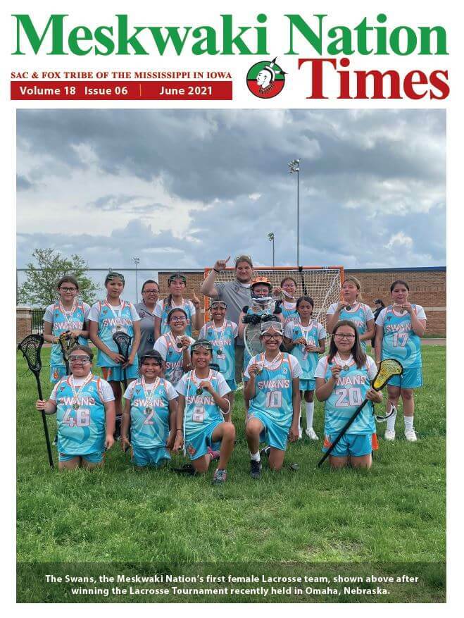 Cover of the June 2021 Meskwaki Nation Times