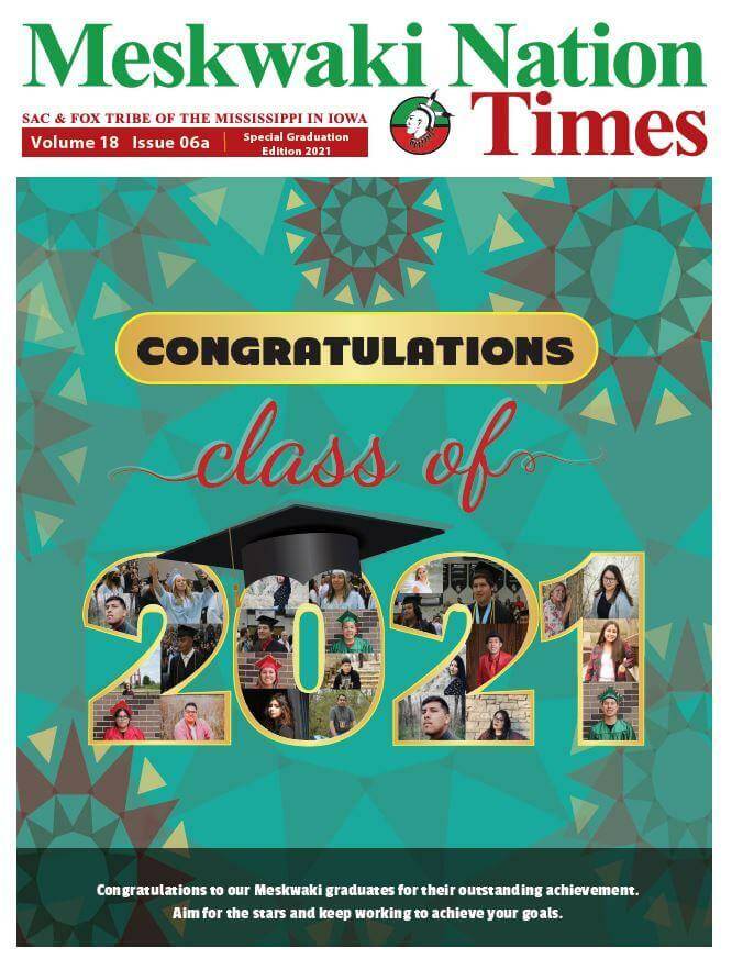 Meskwaki Nation Times special graduation edition 2021 cover
