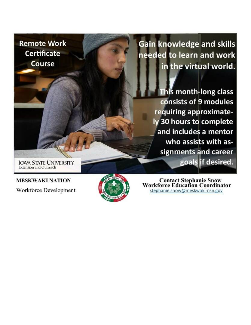 Advertisement for Remote Work Certificate Course
