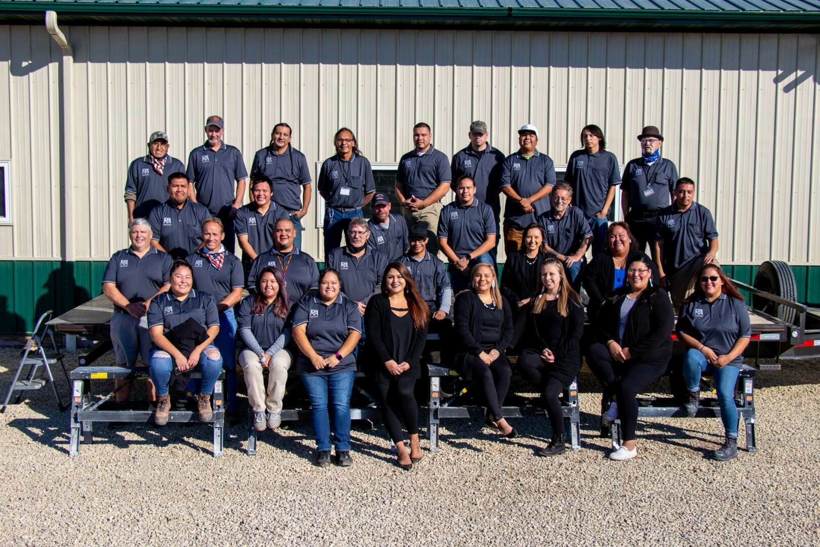 Large group of people from the Meskwaki Apprenticeship Program