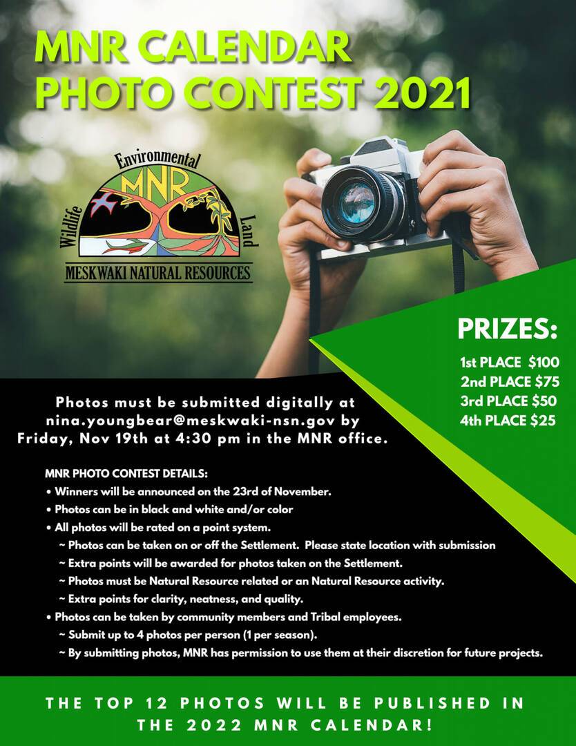 MNR 2021 Calendar Photo Contest Flyer