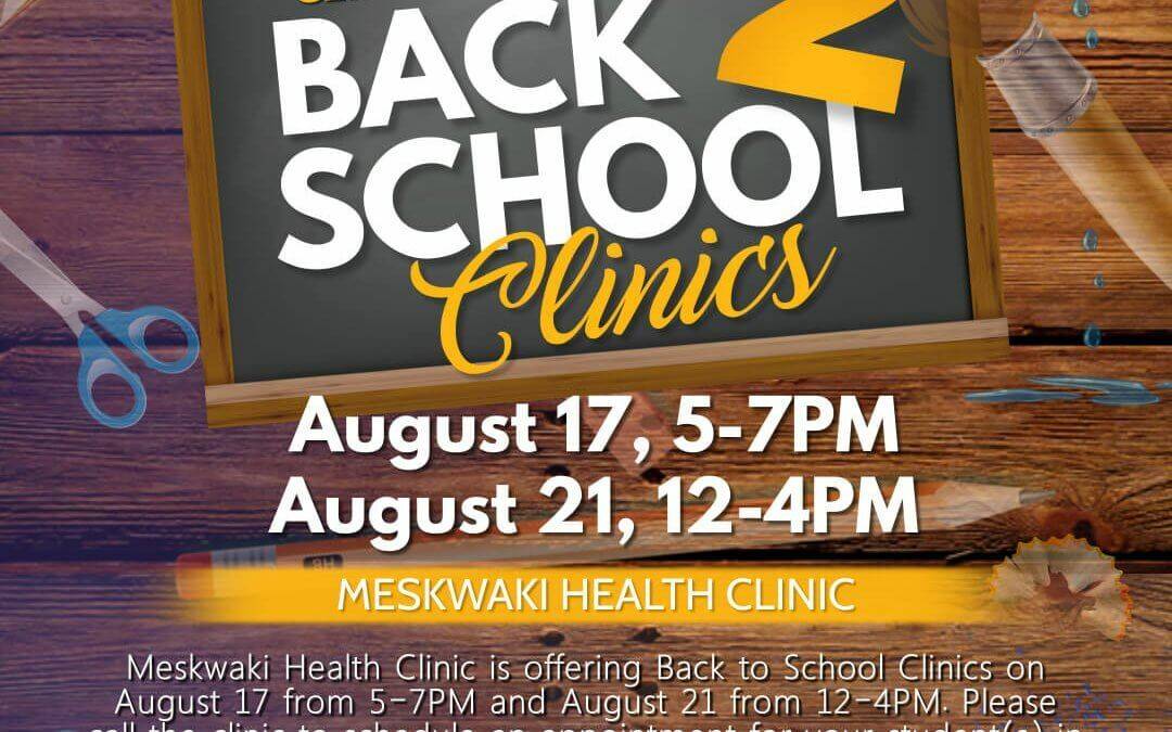 Meskwaki Health Clinic Offering Back to School Clinics