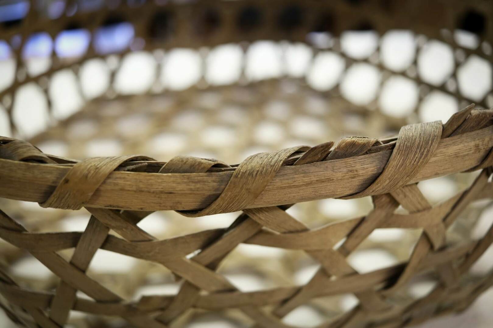 Close up of a woven basket