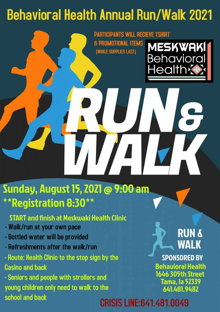 Meskwaki Behavioral Health Run/Walk Flyer
