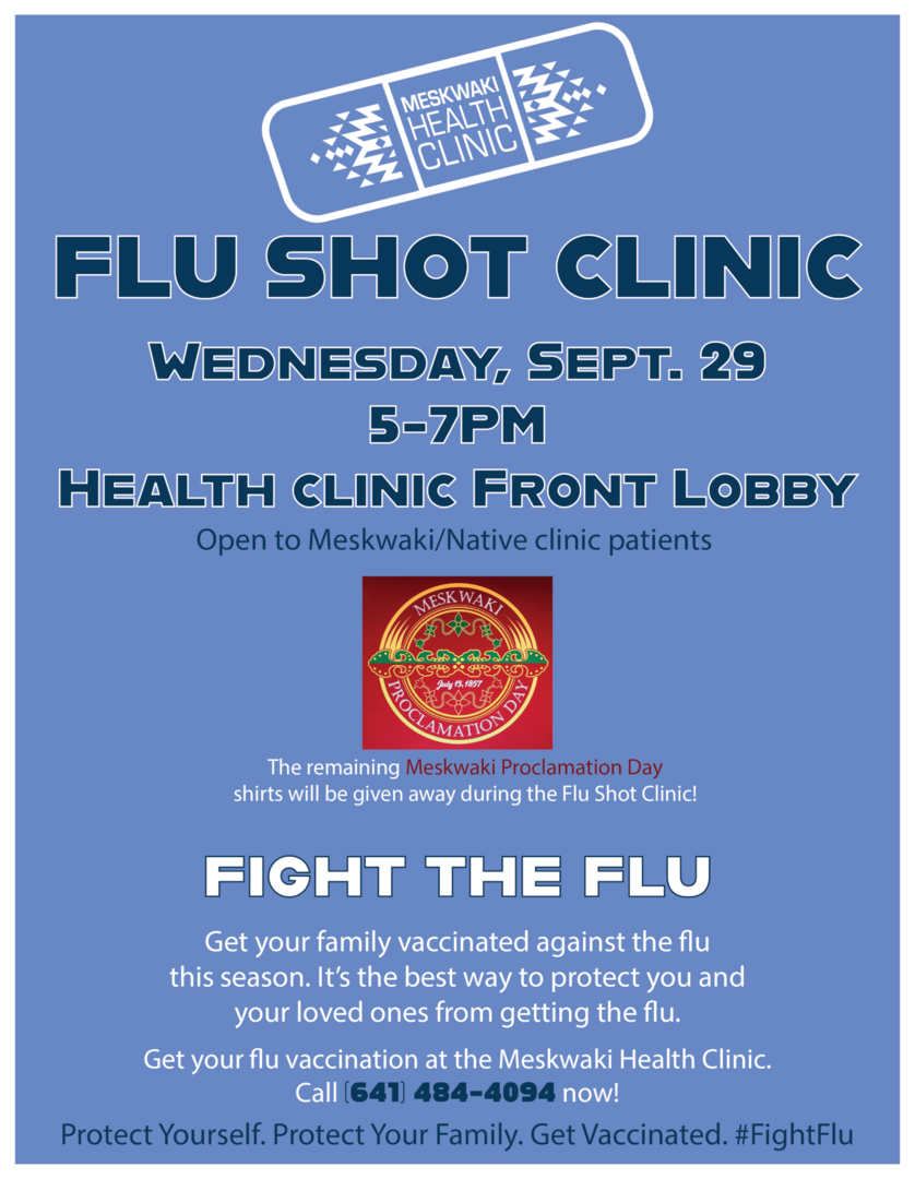 Meskwaki Health Clinic to host Flu Shot Clinic