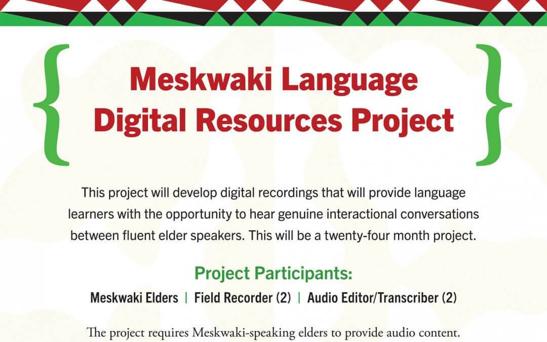 Meskwaki Language Resources Project