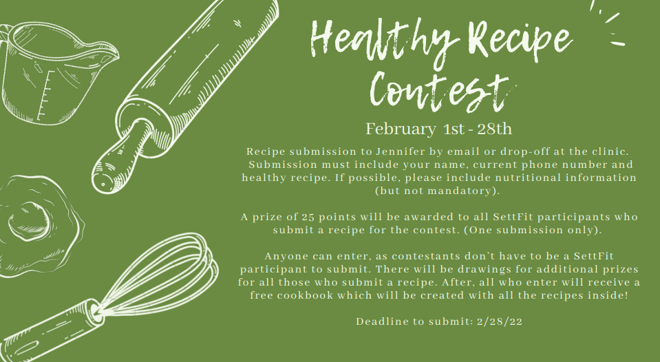 Healthy Recipe Contest Feb. 1st-28th