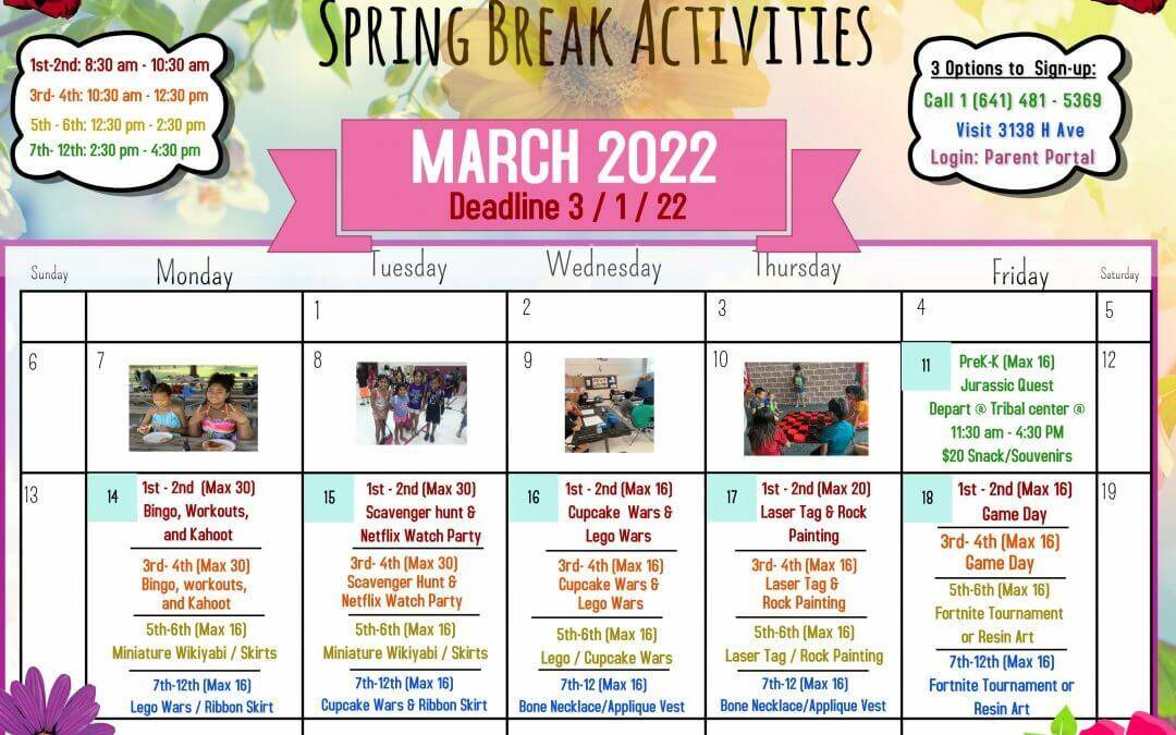 MYDP Spring Break Activities
