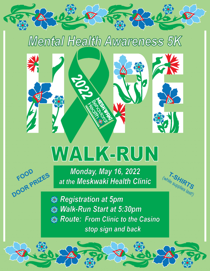 Meskwaki Behavioral Health to host a Mental Health Awareness 5K on May