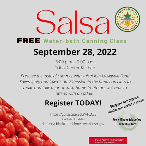Salsa Making Class Announced by Meskwaki Food Sovereignty