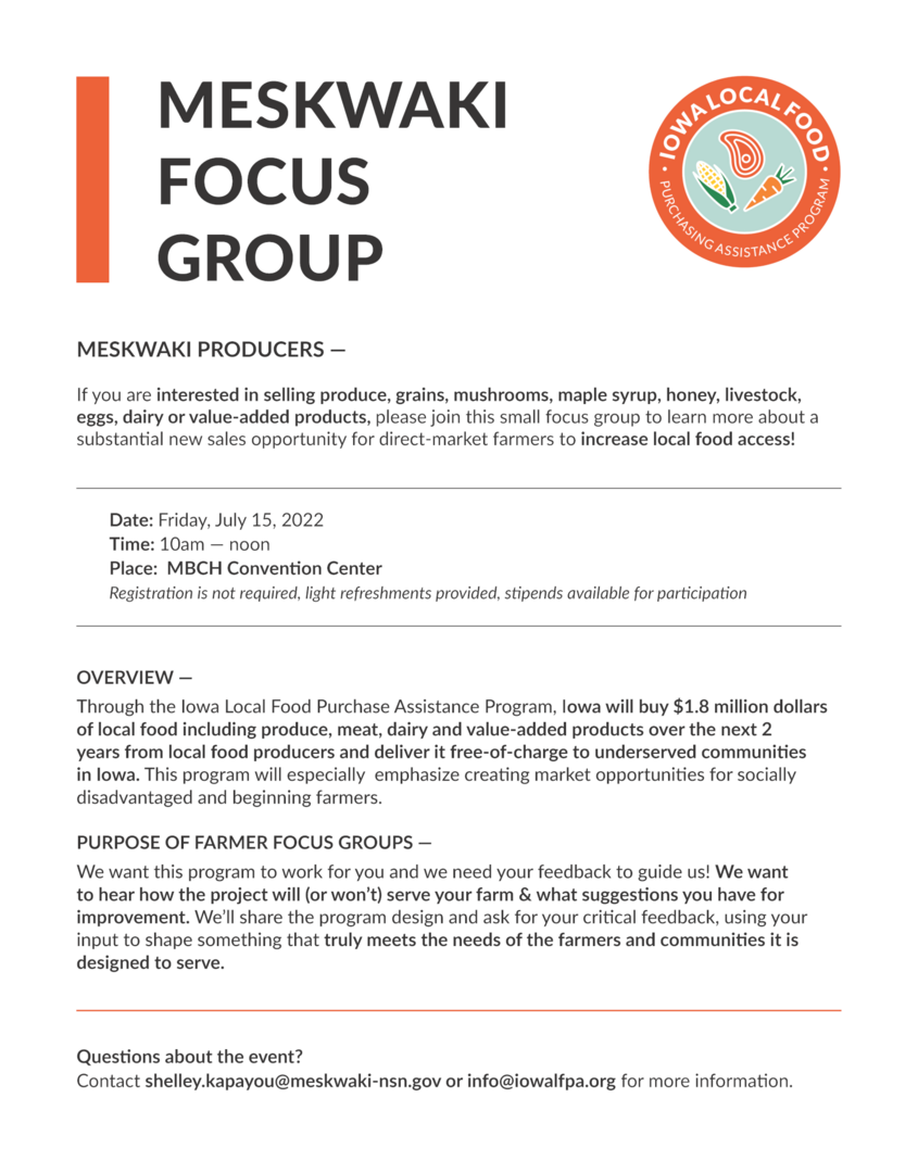 Meskwaki Focus Group