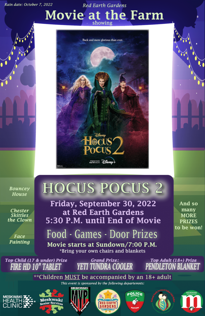 Red Earth Gardens to host Movie at the Farm showing Hocus Pocus 2