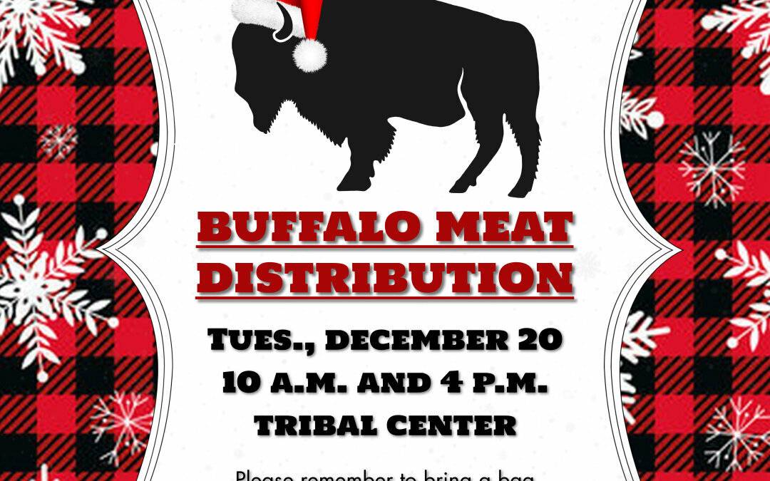MNR Buffalo Distribution to be held Tues., December 20, 2022