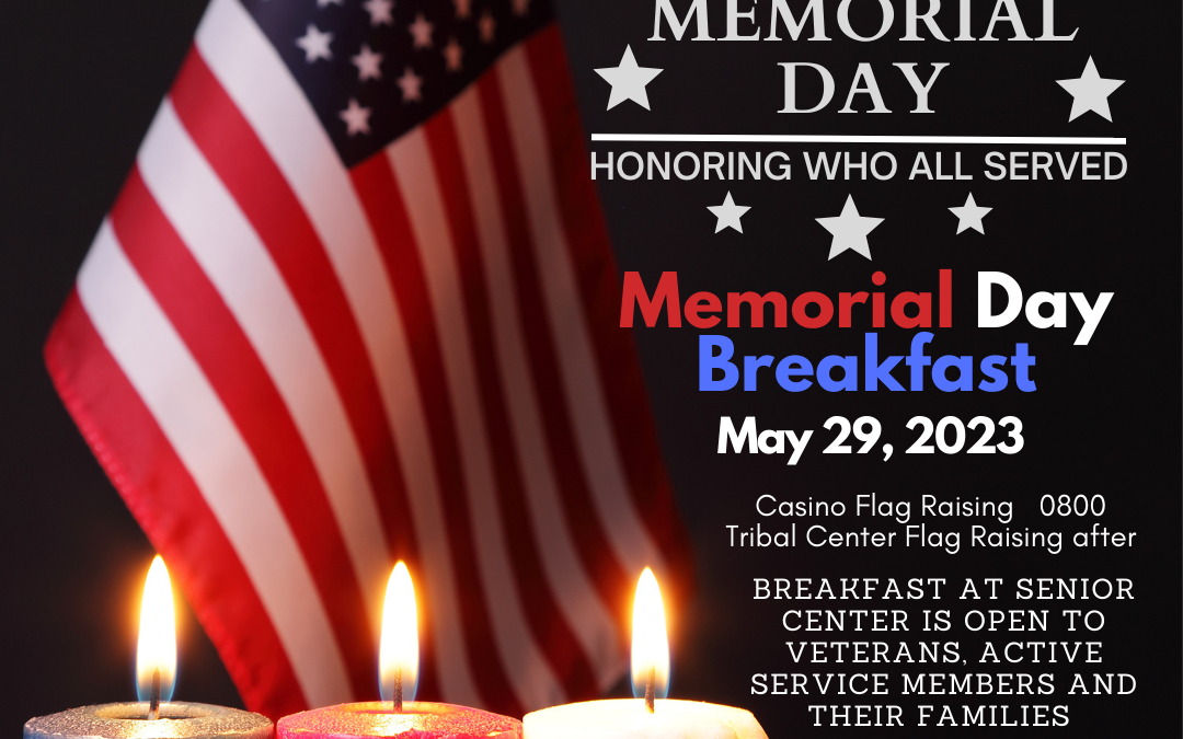 Meskwaki Seniors to host Memorial Day Breakfast on May 29 for Veterans, Active Service Members & Their Families