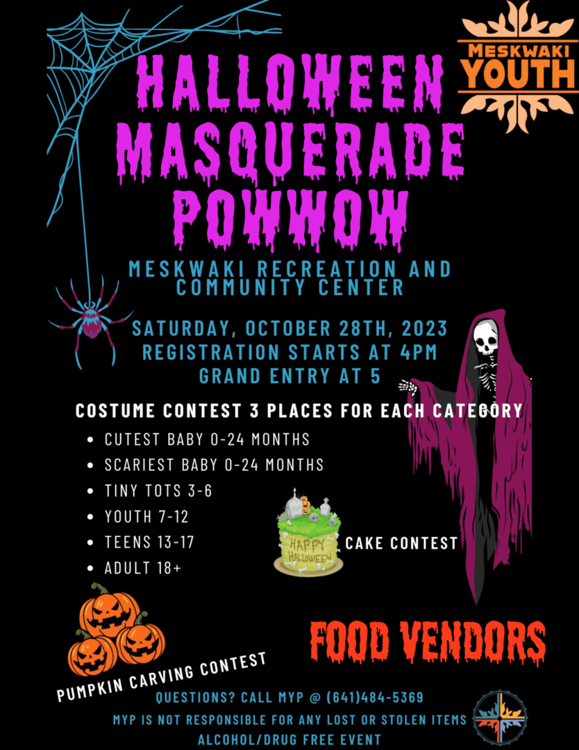 Youth Program to Host Halloween Masquerade Powwow on Saturday, October 28, 2023